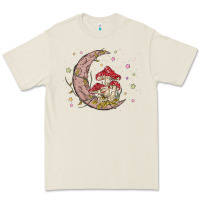 Bone moon and mushrooms Premium Tee - MaliasSmallBusiness