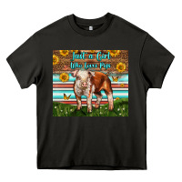 Asphalt Just A Girl Who Loves Pig Heavy Core Tee - LillyAllenDesigns