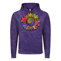Cloud Purple tie dye sunflower Vintage Hoodie - RanaPortraitStore