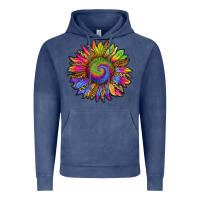 Vintage Denim tie dye sunflower Vintage Hoodie - RanaPortraitStore