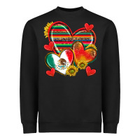 Black Mexican Hearts Heavyweight Sweatshirt - texasbilliewilder