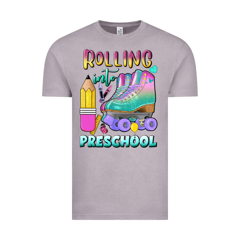 Rolling Into Preschool Vintage Tee by BundleAndBundleShop | Teevron