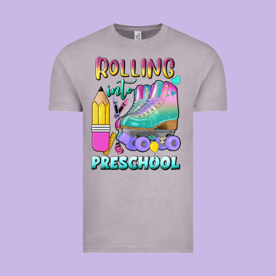 Rolling Into Preschool Vintage Tee Designed By Bundleandbundleshop