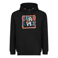 Black 4th of July grandma with lightning bolt Heavyweight Hoodie - FaDigitalArtStudio