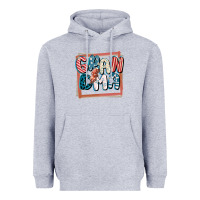 Heather Grey 4th of July grandma with lightning bolt Heavyweight Hoodie - FaDigitalArtStudio