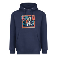 Navy 4th of July grandma with lightning bolt Heavyweight Hoodie - FaDigitalArtStudio