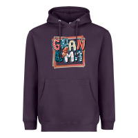 Plum 4th of July grandma with lightning bolt Heavyweight Hoodie - FaDigitalArtStudio