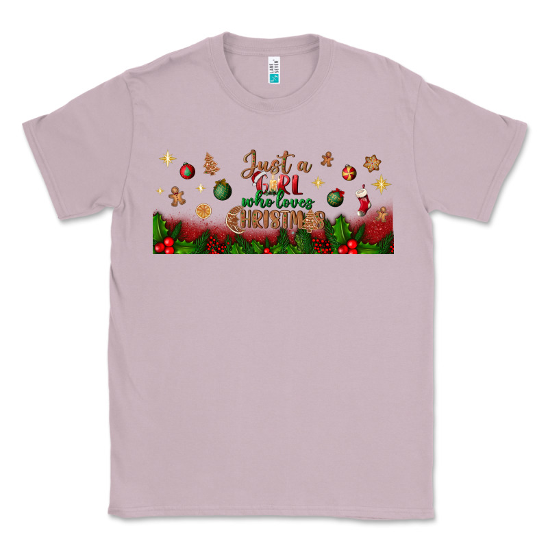 Just A Girl Who Loves Christmas Libbey Glass Classic Tee by BundleAndBundleShop | Teevron