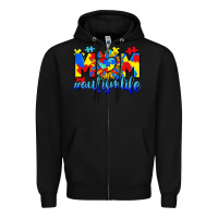 Black Mom Autism life Zipper Hoodie - CowGirlArtShop