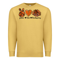 Antique Gold peace love thanksgiving bbs Premium Sweatshirt - BundleAndBundleShop
