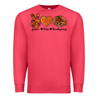 Cardinal peace love thanksgiving bbs Premium Sweatshirt - BundleAndBundleShop