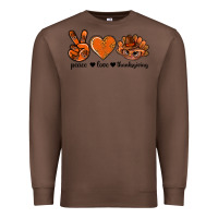 Chestnut peace love thanksgiving bbs Premium Sweatshirt - BundleAndBundleShop