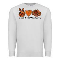 Dove Grey peace love thanksgiving bbs Premium Sweatshirt - BundleAndBundleShop
