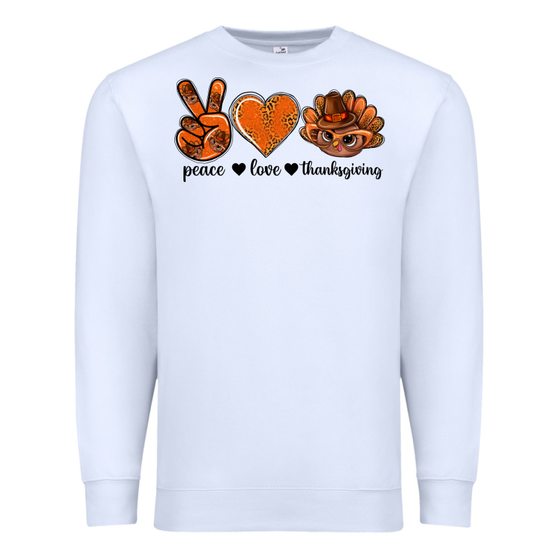 Peace Love Thanksgiving Bbs Premium Sweatshirt by BundleAndBundleShop | Teevron