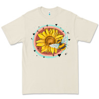 Bone bee and sunflower Premium Tee - MaliasSmallBusiness