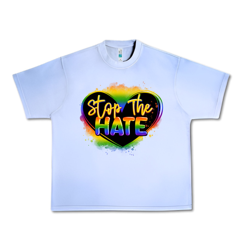 Stop The Hate Pride Lgbtq Heart Urban Heavy Tee by LillyAllenDesigns | Teevron