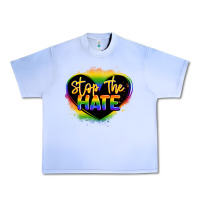 Grape Ice stop the hate pride lgbtq heart Urban Heavy Tee - LillyAllenDesigns