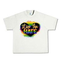 Pistachio stop the hate pride lgbtq heart Urban Heavy Tee - LillyAllenDesigns