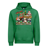 Emerald Merry Christmas  tractor Urban Hoodie - CowhideDigitalArt