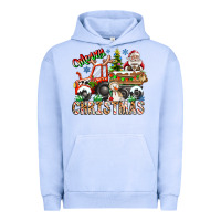 Pigment Grape Ice Merry Christmas  tractor Urban Hoodie - CowhideDigitalArt