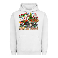 Pigment Lunar Rock Merry Christmas  tractor Urban Hoodie - CowhideDigitalArt