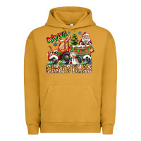 Pigment Peanut Butter Merry Christmas  tractor Urban Hoodie - CowhideDigitalArt