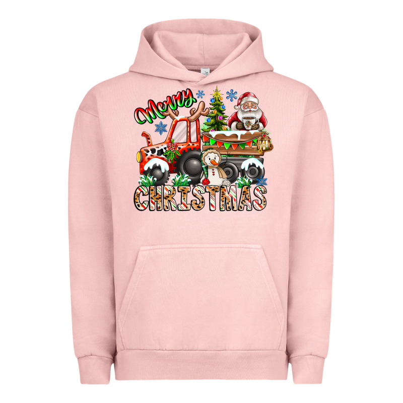 Merry Christmas  Tractor Urban Hoodie by CowhideDigitalArt | Teevron