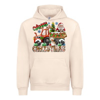 Sandshell Merry Christmas  tractor Urban Hoodie - CowhideDigitalArt
