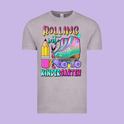 Rolling Into Kindergarten Vintage Tee Designed By Bundleandbundleshop