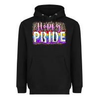 Black Happy pride Heavyweight Hoodie - FaDigitalArtStudio