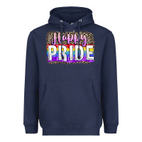 Navy Happy pride Heavyweight Hoodie - FaDigitalArtStudio