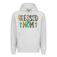 Dove Grey Blessed Mom Premium Hoodie - CowCowDesign