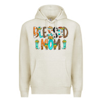Oatmeal Heather Blessed Mom Premium Hoodie - CowCowDesign