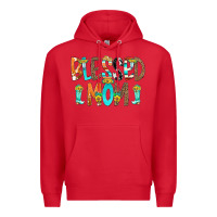 Red Blessed Mom Premium Hoodie - CowCowDesign