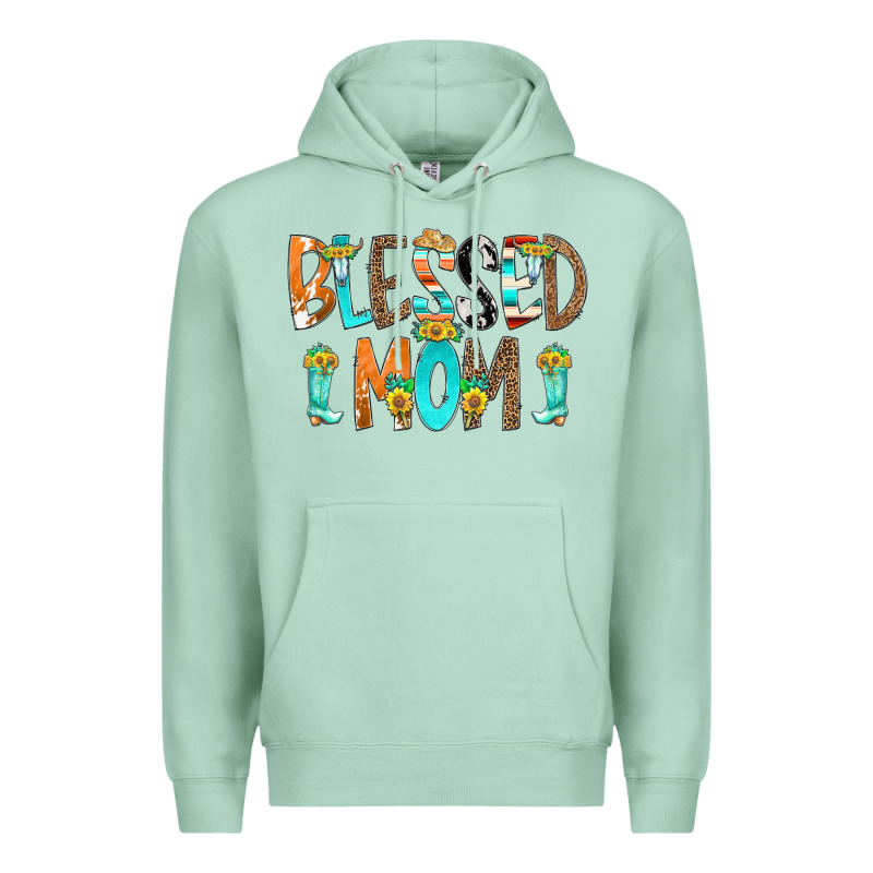 Blessed Mom Premium Hoodie by CowCowDesign | Teevron