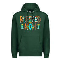 Sports Green Blessed Mom Premium Hoodie - CowCowDesign