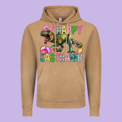 Happy Eastrawr Easter Vintage Hoodie Designed By Bundleandbundleshop
