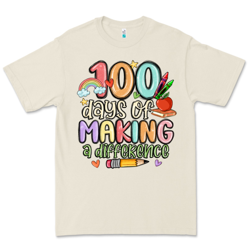 100 Days Of Making A Difference Premium Tee by MaliasSmallBusiness | Teevron