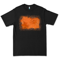 Black gemstone orange leopard background Premium Tee - JahusDesignShop