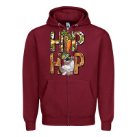 Burgundy Hip hop Easter boy Easter Day Zipper Hoodie - HowdyJamesFarm