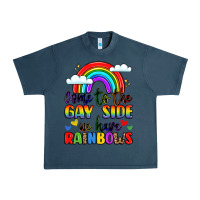Midnight Navy come to the gay side we have rainbows Urban Heavy Tee - LillyAllenDesigns