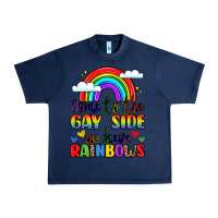 Navy come to the gay side we have rainbows Urban Heavy Tee - LillyAllenDesigns