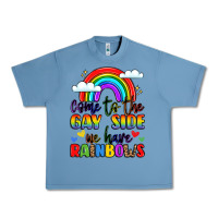 Pebble Blue come to the gay side we have rainbows Urban Heavy Tee - LillyAllenDesigns