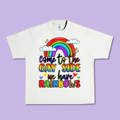 Come To The Gay Side We Have Rainbows Urban Heavy Tee Designed By Lillyallendesigns