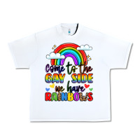 White come to the gay side we have rainbows Urban Heavy Tee - LillyAllenDesigns