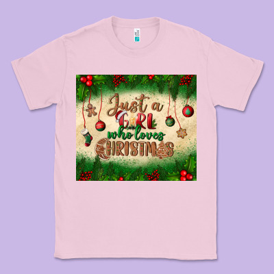 Just A Girl Who Loves Christmas Tumbler Classic Tee Designed By Bundleandbundleshop