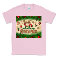 Bubblegum Pink just a girl who loves christmas tumbler Classic Tee - BundleAndBundleShop
