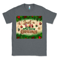 Charcoal Heather just a girl who loves christmas tumbler Classic Tee - BundleAndBundleShop