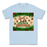 Dusty Blue just a girl who loves christmas tumbler Classic Tee - BundleAndBundleShop