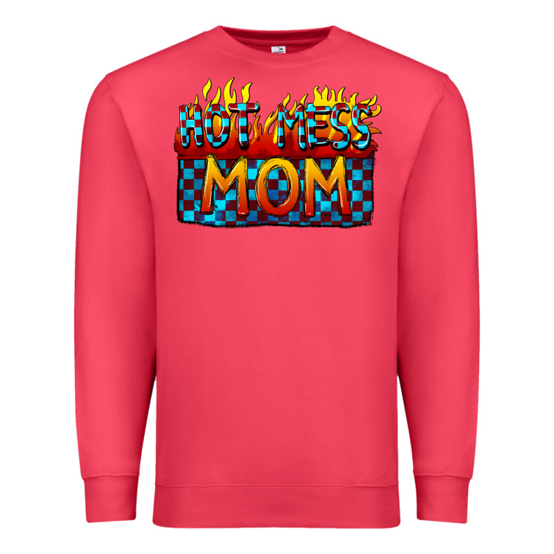 Hot Mess Mom Mother's Day Premium Sweatshirt by FaDigitalArtStudio | Teevron
